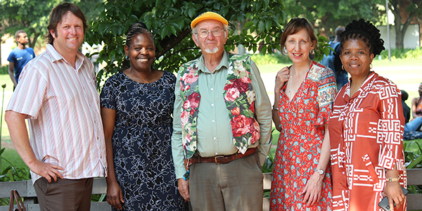 L_R Halmar Taschner of Ludwig's Rose, Margaret Atsango, William Cullen librarian, Ludwig Taschner Ludwig's Roses, Salome Potgieter and Xoliswa Hobo, Wits librarians